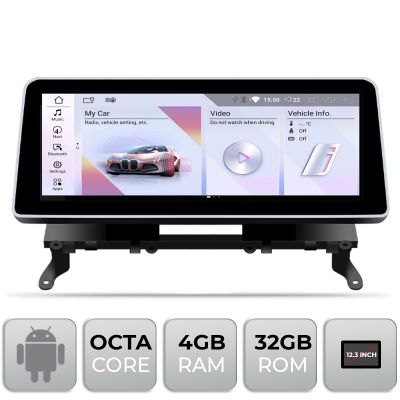 Navigatie BMW X3 X4 F25 F26 2012-2015 cu ecran NBT Android ecran 12.3" 4+32 4G BT