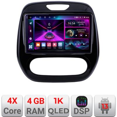 Navigatie Renault Captur 2013-2020 Android radio gps internet 4+64 InCell Display 1K KIT-captur-+EDT-E209-RK