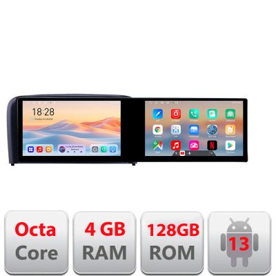 Navigatie Volvo S80 2004-2006 Kit-S80 Edotec 2 ecrane  8 core 4+128 21.6 inch Incell android Wifi 5Ghz gps internet  Co