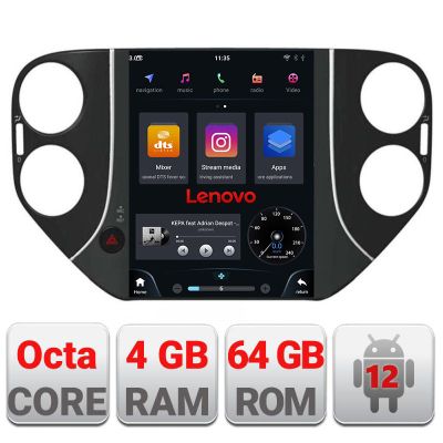 Navigatie VW Tiguan 2013-2016 tip tesla radio gps internet Qualcomm 8X 8+128 360 4G carplay android auto  kit-tesla-tiguan-14+