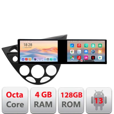 Navigatie Ford Focus 1 1998-2004 Edotec 2 ecrane  8 core 4+128 21.6 inch Incell android Wifi 5Ghz gps internet  kit-focus1