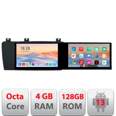 Navigatie dedicata Volvo S60 2002-2008 Edotec 2 ecrane  8 core 4+128 21.6 inch Incell android Wifi 5Ghz gps internet Kit-s60-02
