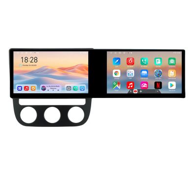 Navigatie VW Golf 5 2004-2010 clima automatica Edotec 2 ecrane  8 core 4+128 21.6 inch Incell android Wifi 5Ghz gps internet  KIT-golf5-automatic