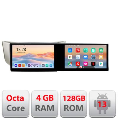 Navigatie Lexus RX 2003-2009 Kit- rx-03 Edotec 2 ecrane  8 core 4+128 21.6 inch Incell android Wifi 5Ghz gps internet