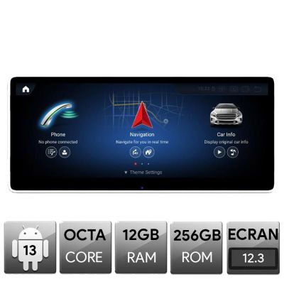 Navigatie Mercedes CLS W218 2008-2011 NTG4, Android, Octa Core, 12+256, 12.3", Qled 2K 2400x900, Qualcomm 680