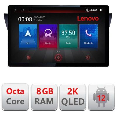 Navigatie Mitubishi Lancer 2001-2007 N-LANCER07 ecran 13" 2K 8+128 Android Waze USB Navigatie 4G 360 Toslink Y