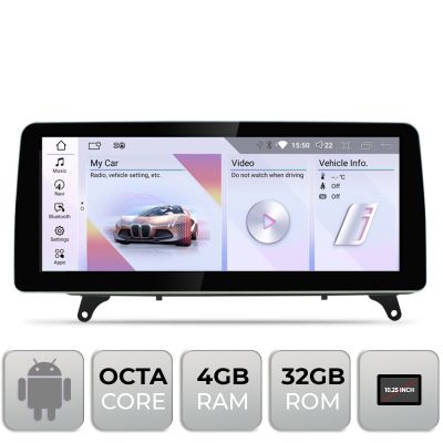 Navigatie BMW X5 X6 E70 E71 2009-2012 cu ecran CIC Android ecran 10.25" 4+32 4G BT