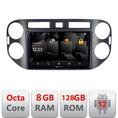 Navigatie VW Tiguan si Golf Plus 2012-2016 Android Octa Core Qualcomm 2K Qled 8+128 DTS DSP 360 4G Optical