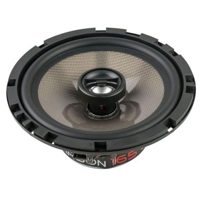 Pachet difuzoare component fata 80W RMS + coaxial spate 70W RMS,  cu amplificator CO-40.4 M 40W RMS, toate in 4 ohm, cu inele difuzoare plug & play