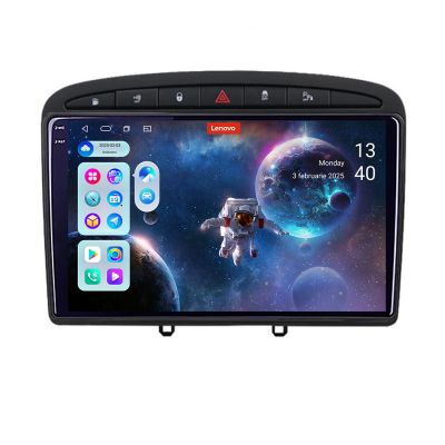 Navigatie Peugeot 308  Lenovo Kit-038 8 core QLED 2K 12+256 360 Android Waze USB Navigatie Internet Youtube Radio