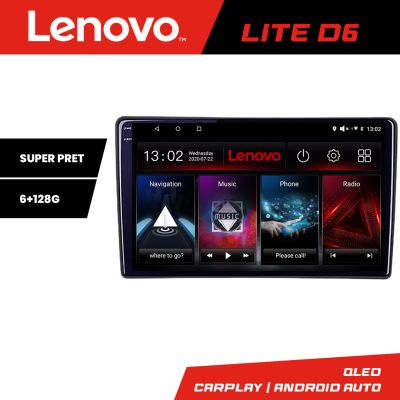 Navigatie Citroen Berlingo Opel Combo 2021- Lenovo QLED Octa core 6+128 DSP Wifi 5Ghz Android radio gps internet kit-berlingo2021+LITE-10-6+128