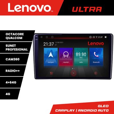 Navigatie Citroen Berlingo Opel Combo 2021- Qled 1K Octa Core 4+64 LTE 4G DSP Wifi 5Ghz HDMI android auto carplay radio gps internet kit-berlingo2021+ULTRA-10-4+64