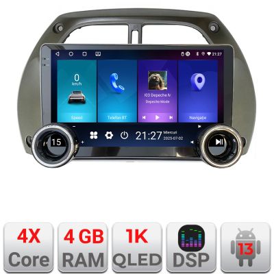 Navigatie Toyota Rav 4 2000-2004 Edotec  4+64 10.5 inch Incell 1K android Wifi 5Ghz gps internet  kit-rav4-old