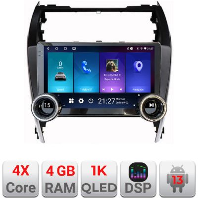 Navigatie Toyota Camry 2012-2018 Edotec  4+64 10.5 inch Incell 1K android Wifi 5Ghz gps internet  Kit-camry12