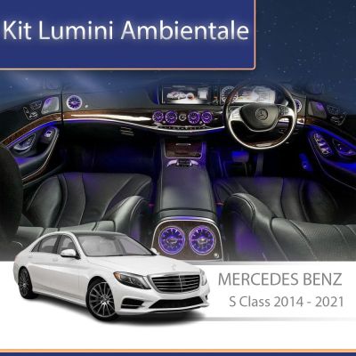 Lumini Ambientale NIGHTVIBE Mercedes S W222 masini cu lumini cu o culoare de fabrica set complet control din telefon sau sistemul original