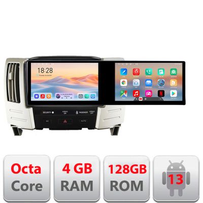 Navigatie Lexus RX300 2003-2008 Edotec 2 ecrane  8 core 4+128 21.6 inch Incell android Wifi 5Ghz gps internet  Kit-RX300