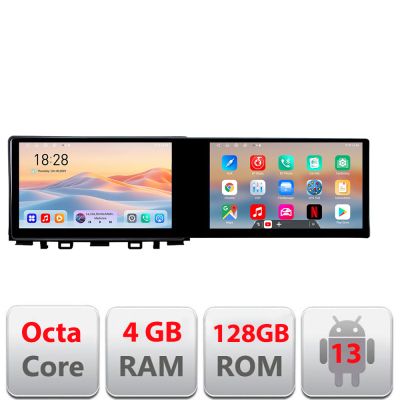 Navigatie Kia Stonic 2016-2020 Edotec 2 ecrane  8 core 4+128 21.6 inch Incell android Wifi 5Ghz gps internet  Kit-Stonic