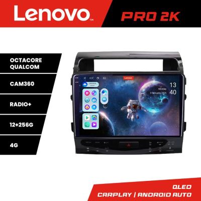 Navigatie Toyota Land Cruiser V8 L200 2009-2020 Lenovo Qled 2K Octa Core 12+256 360 DSP ADAS carplay android auto radio internet kit-381-type-b+PRO-2K-10-12+256