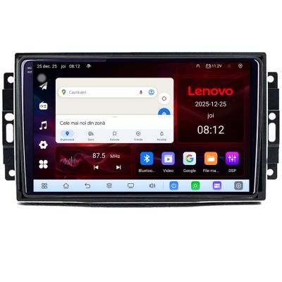 Navigatie Chrysler Jeep Lenovo Kit-202 8 Core 2.2 Ghz 8+128 Qled Incell 1K Android 360 Carplay DSP AHD 1080P ADAS 4G Wifi 5Ghz Bluetooth PRO v3