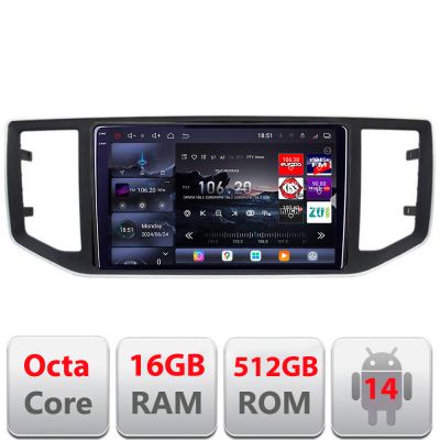 Navigatie vw crafter 2018- Edotec Kit-CRAFTER 8 core QLED 2K 16+512GB 360 Android Waze USB Navigatie Internet Youtube Radio