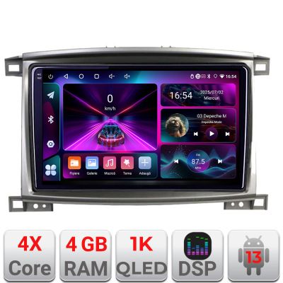 Navigatie Toyota Land Cruiser L100 2002-2008 A-L100 4+64 InCell Display 1K Android Waze USBNavigatie Internet Youtube Radio V1