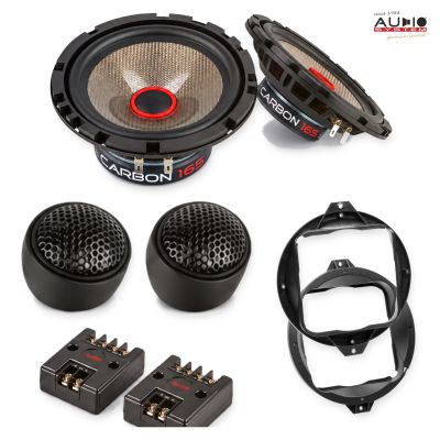 Pachet difuzoare Audi A3 (8L) 2/3 uși 1996-2003 Audio System CARBON componente dedicate uși față