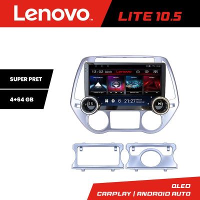 Navigatie Hyundai I20 2011-2014 manual si automat Lenovo  8 core 4+64 10.5 inch Incell 1K android Wifi 5Ghz gps internet  Kit-i20-2012