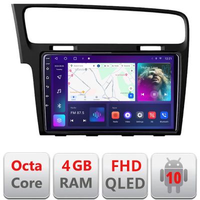Navigatie VW Golf 7 B-491 Android Ecran QLED octa core 4+64 carplay android auto KIT-491+EDT-E310V3