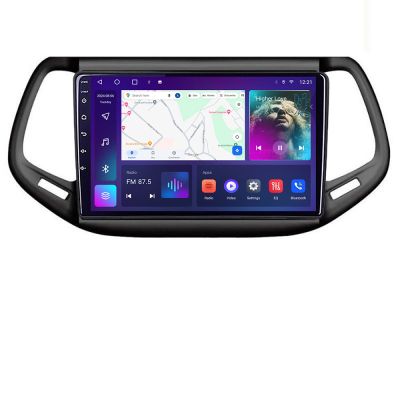 Navigatie Jeep Compass 2017 B-739 Android Ecran QLED octa core 4+64 carplay android auto KIT-732+EDT-E310V3