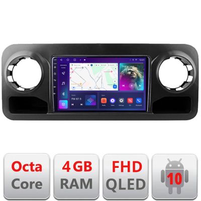 Navigatie Mercedes Sprinter 2018- Android Ecran QLED octa core 4+64 carplay android auto KIT-sprinter+EDT-E310V3